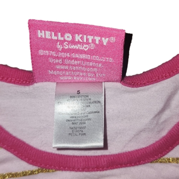 HELLO KITTY Light Pink Tunic-Like Short Sleeve Tee - Picture 5 of 6